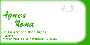 agnes mona business card